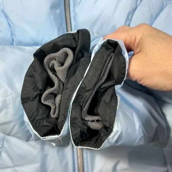 Nike Womens M Puffer Jacket Down Reflective Zipper Blue - Picture 13 of 16